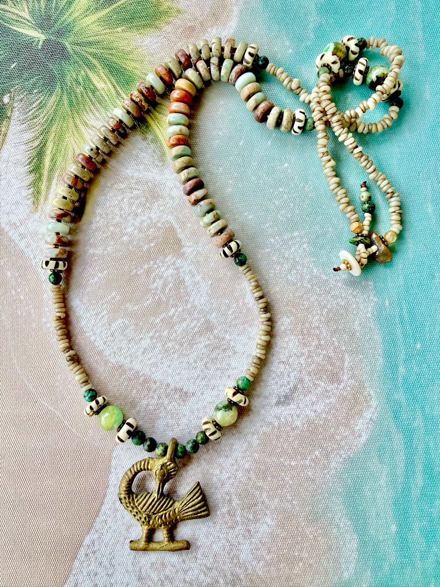 African Tribal Bird Necklace