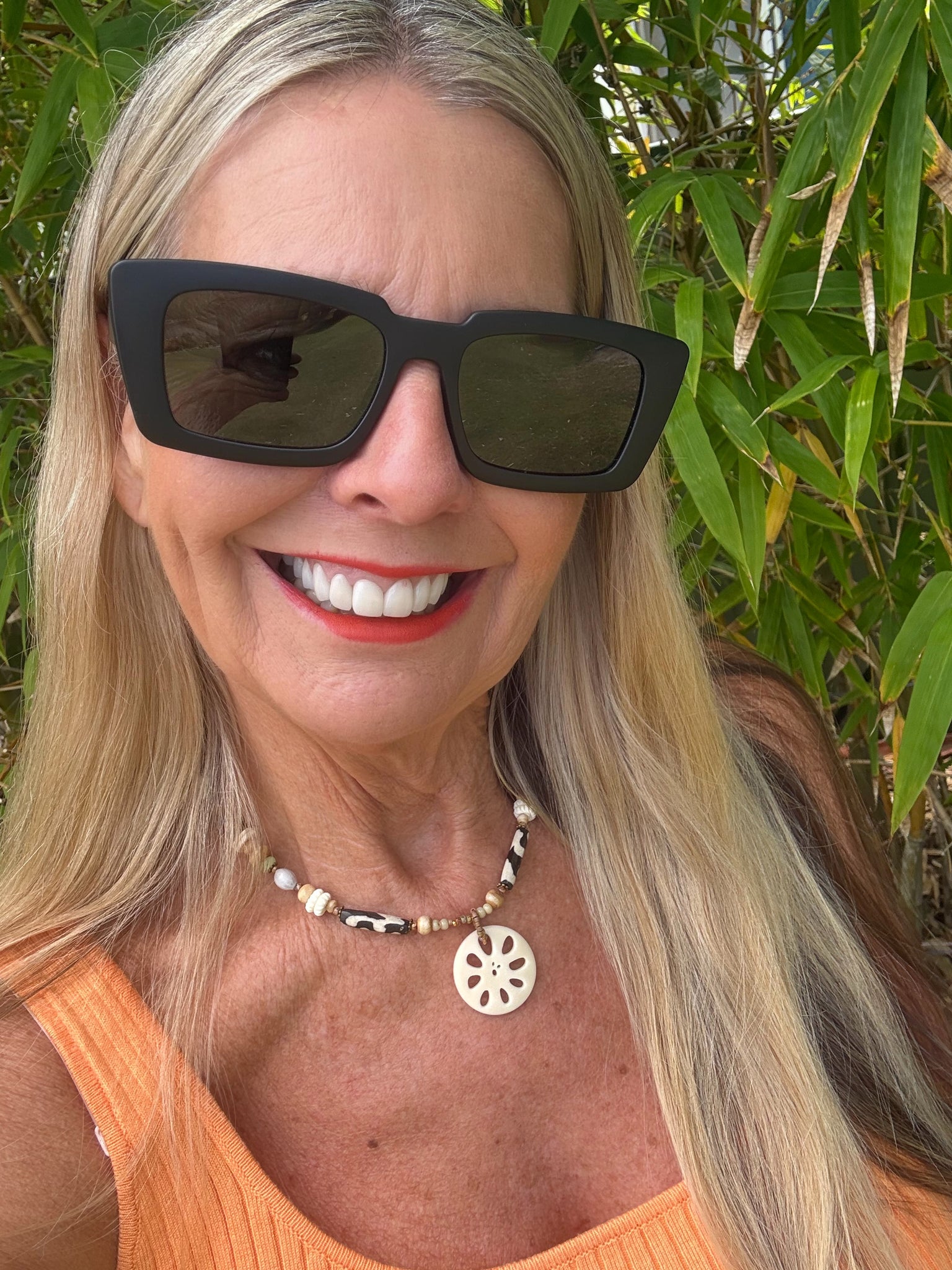 Sand Dollar Shell Beaded Necklace