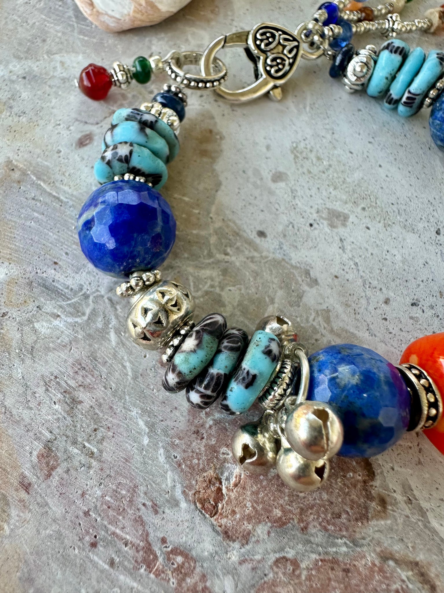 Lapis Stone Shell Bracelet