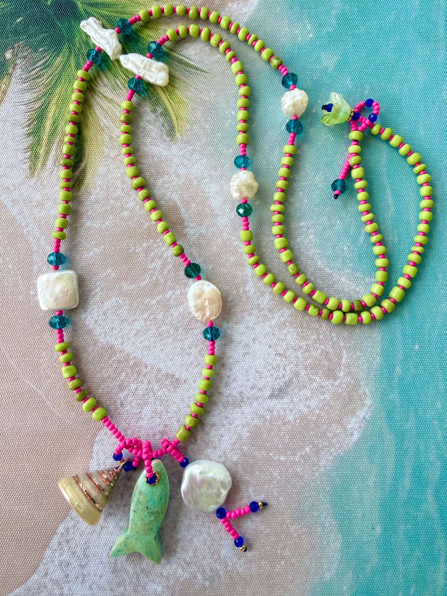 Tropical Luxe Seed Bead Necklace