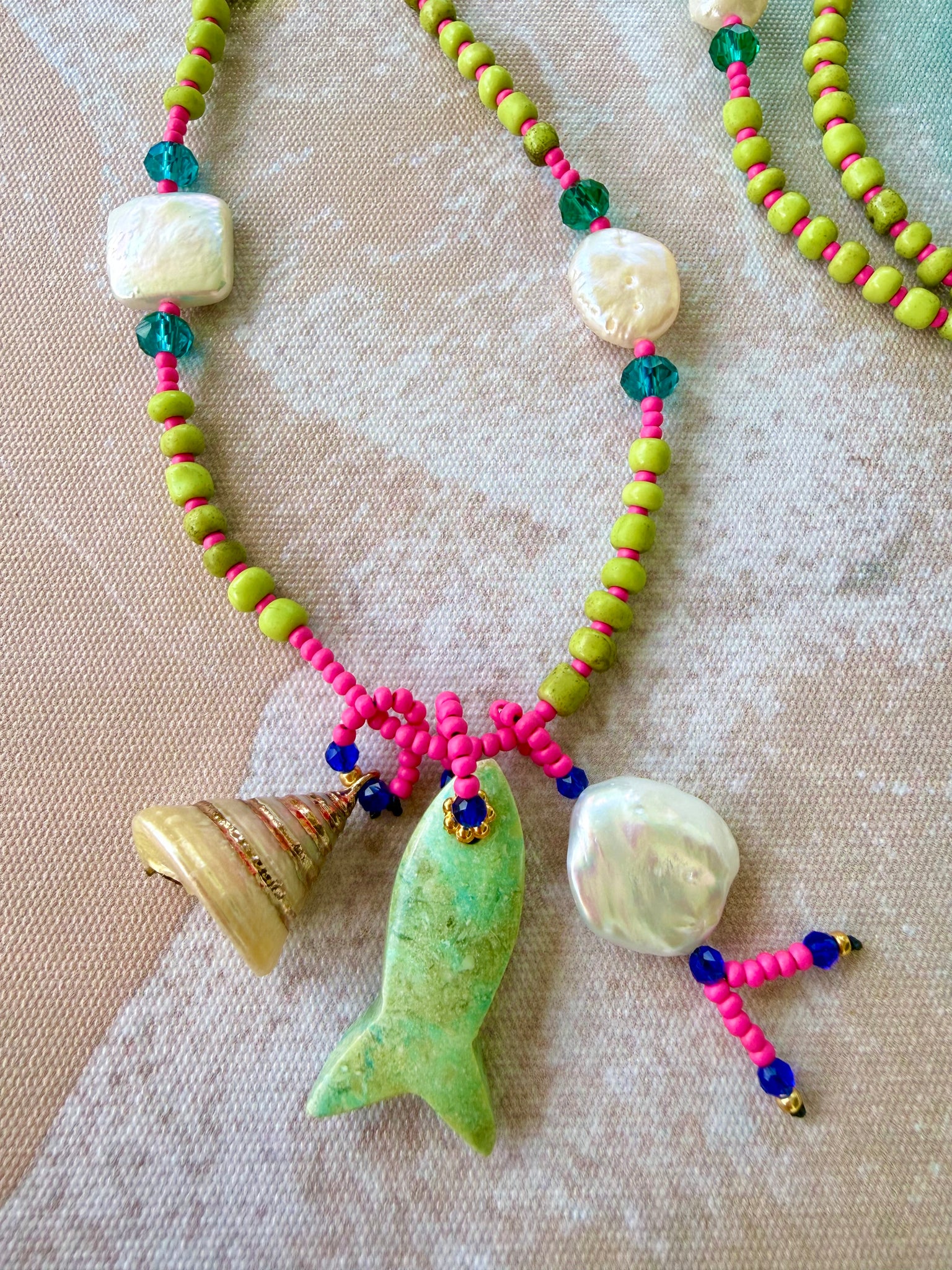 Tropical Luxe Seed Bead Necklace