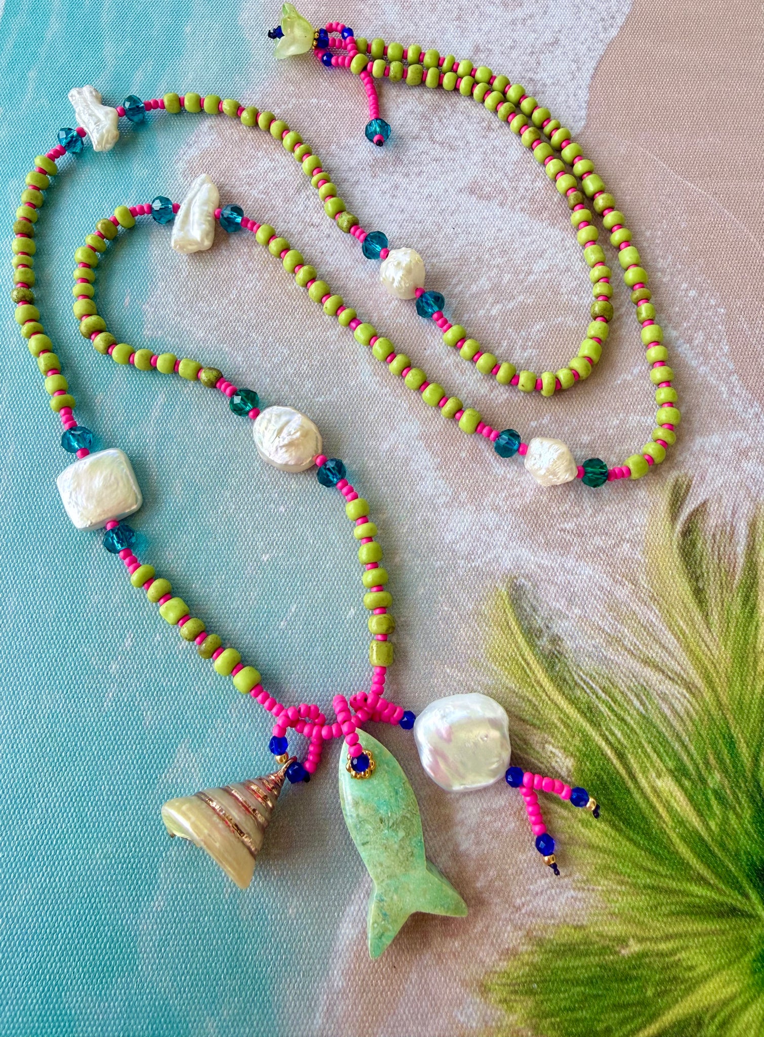 Tropical Luxe Seed Bead Necklace