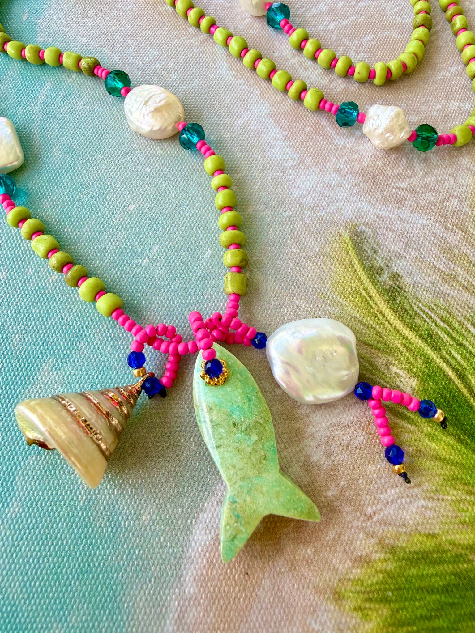 Tropical Luxe Seed Bead Necklace