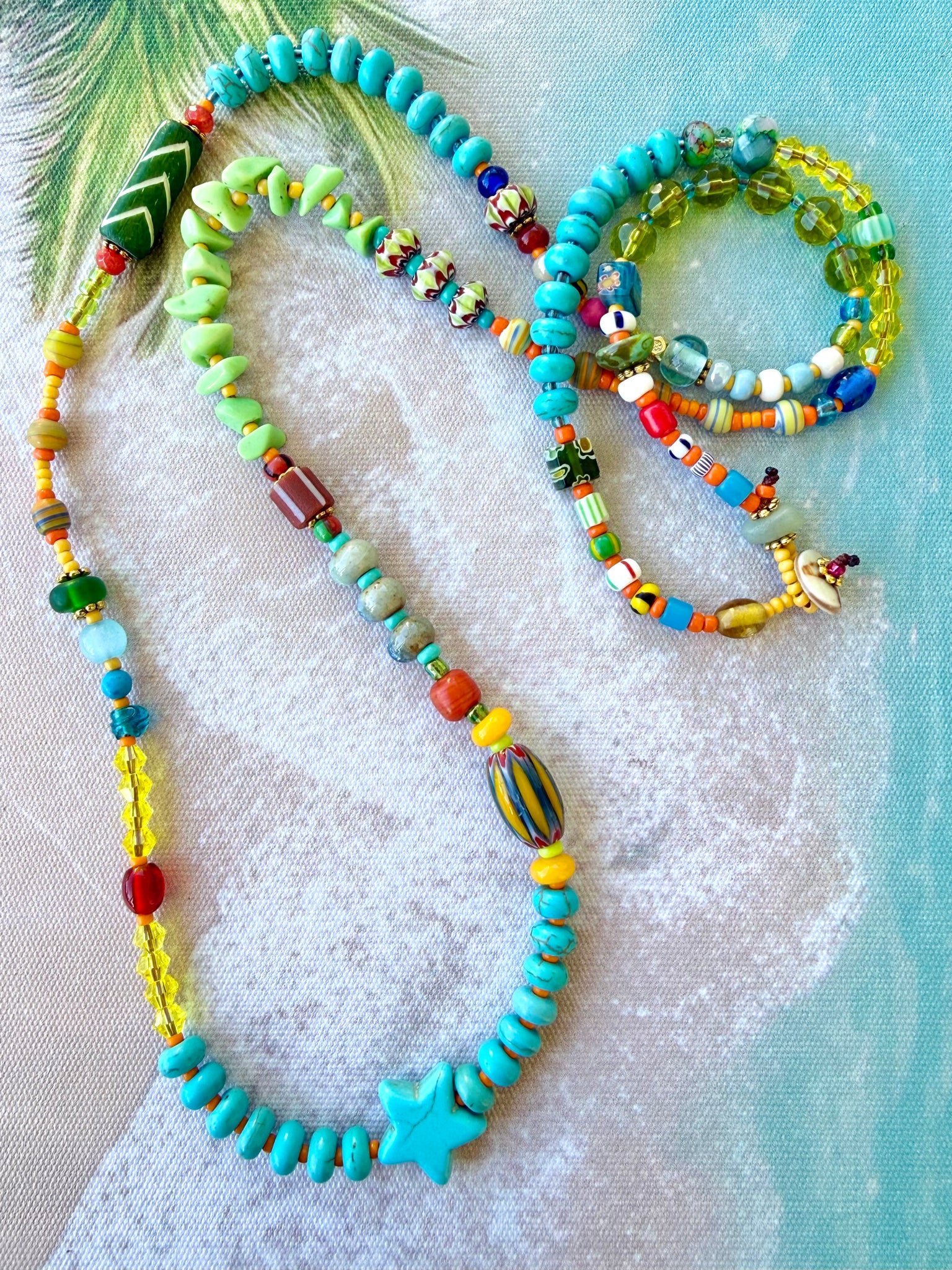 Free-Spirited Coloured Coastal Necklace