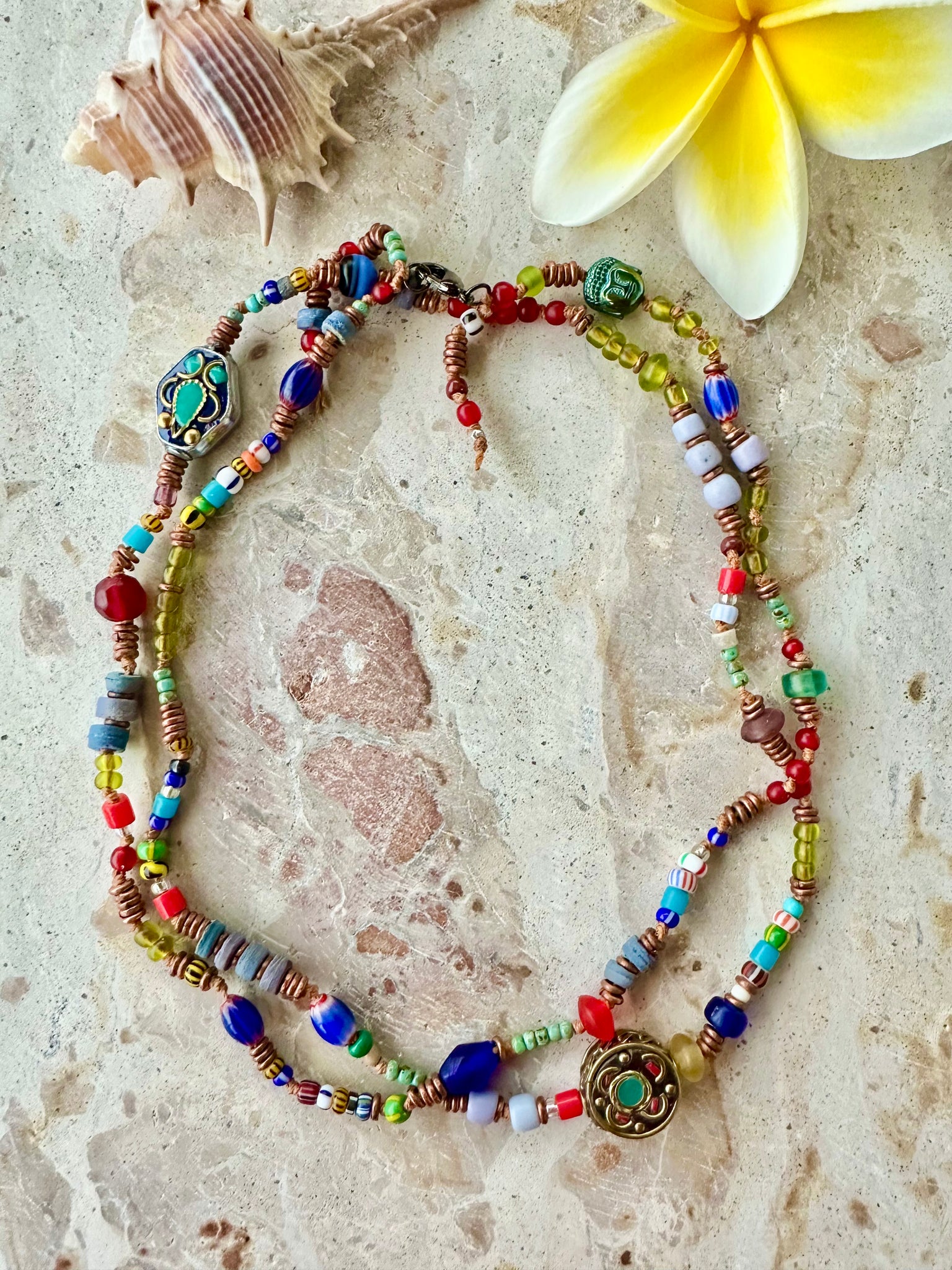 Vintage Tibetan Seed Bead Necklace