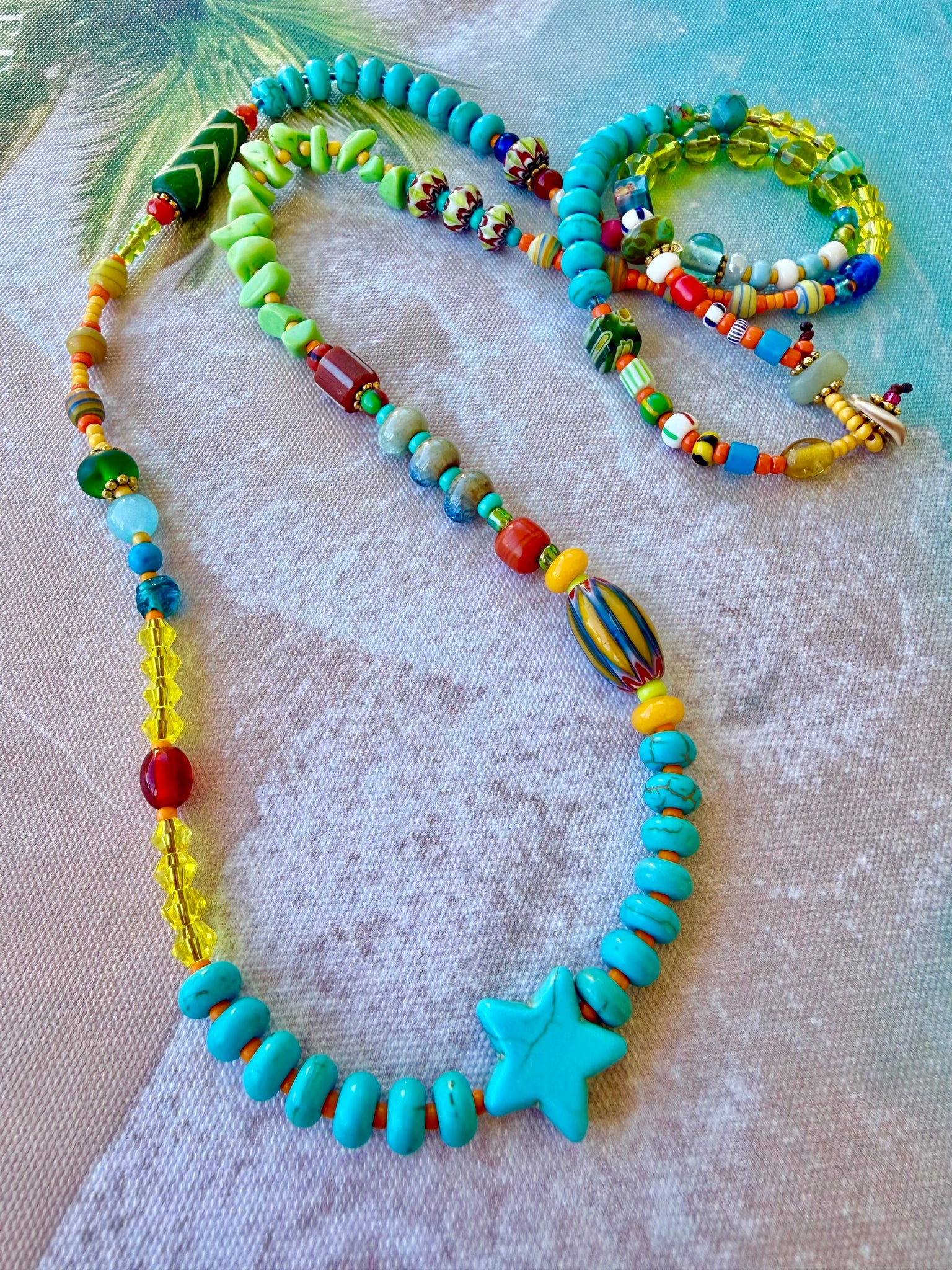 Free-Spirited Coloured Coastal Necklace