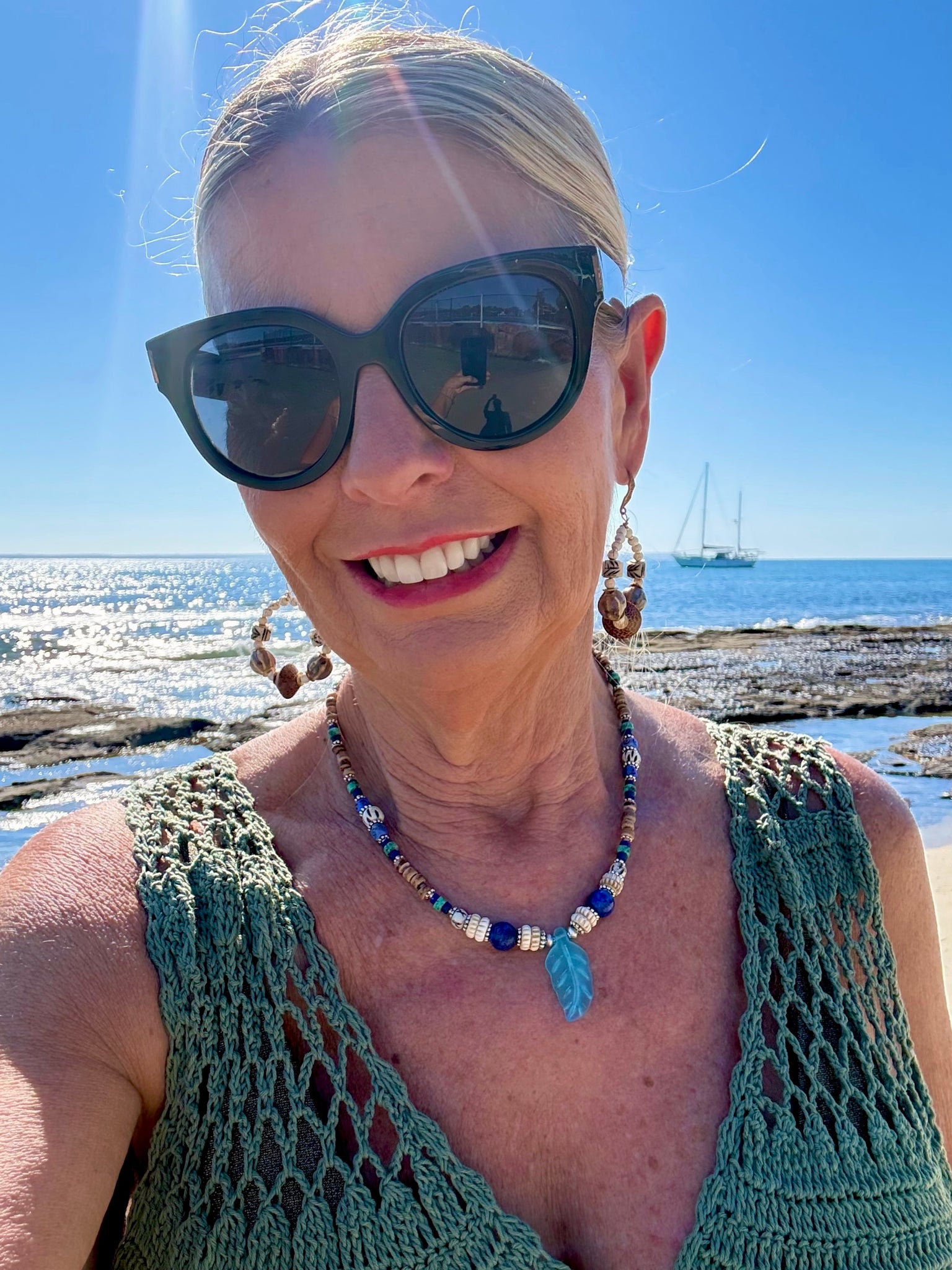 Beachie Boho Tribal Coconut Necklace