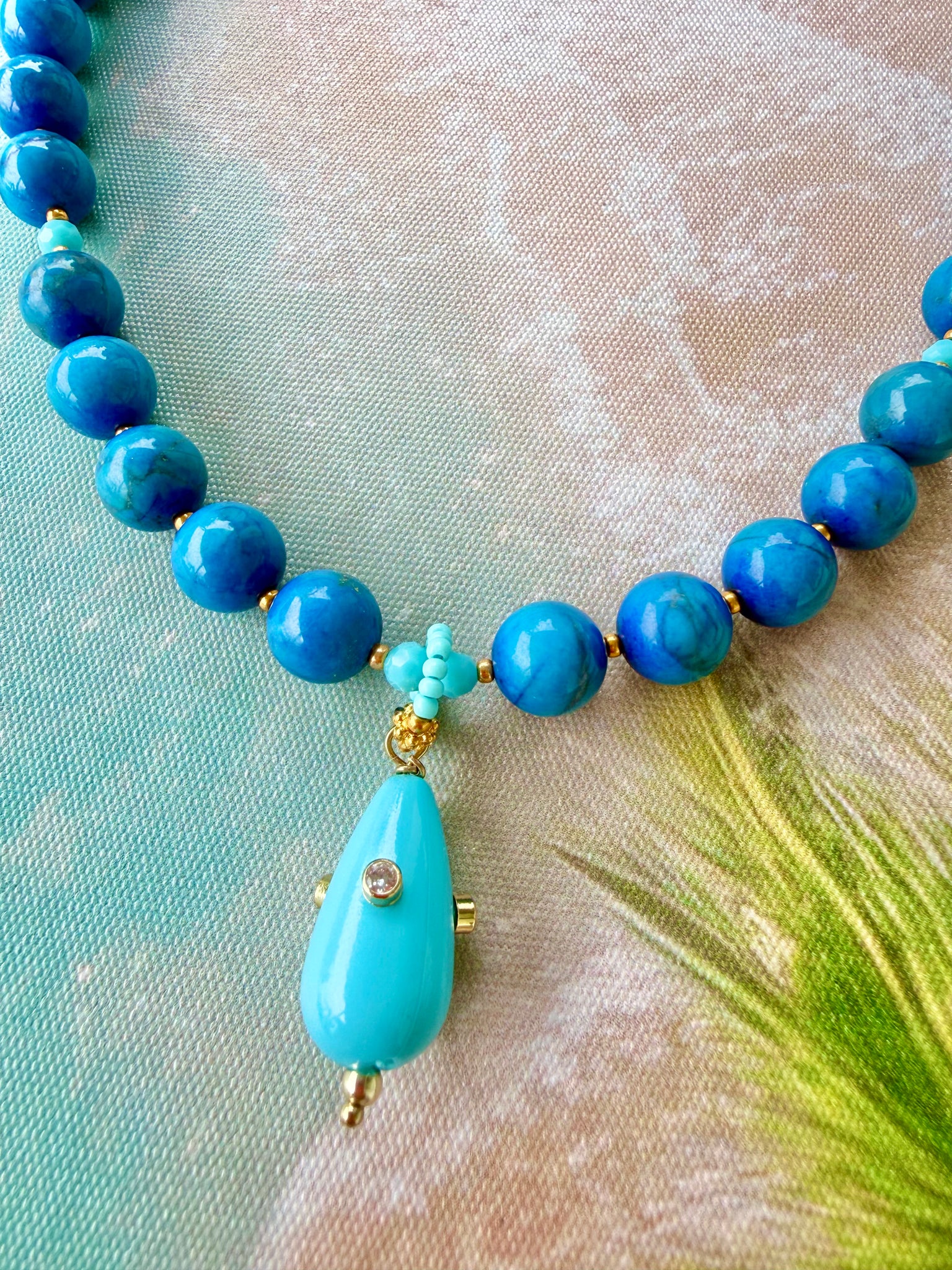 Mediterranean Coastal Blue Necklace