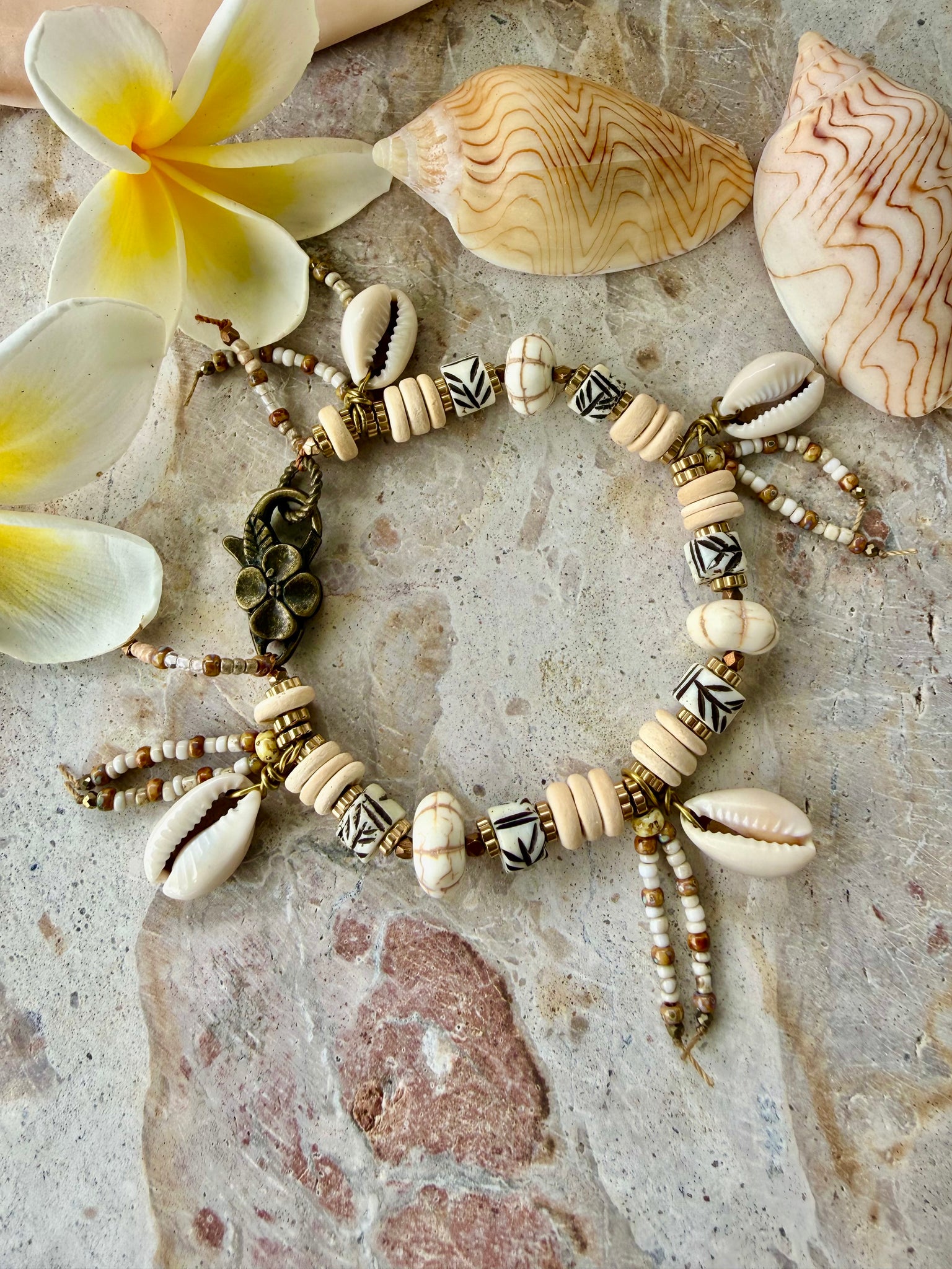 Hawaii Cowrie Shell Island Tribal Bracelet