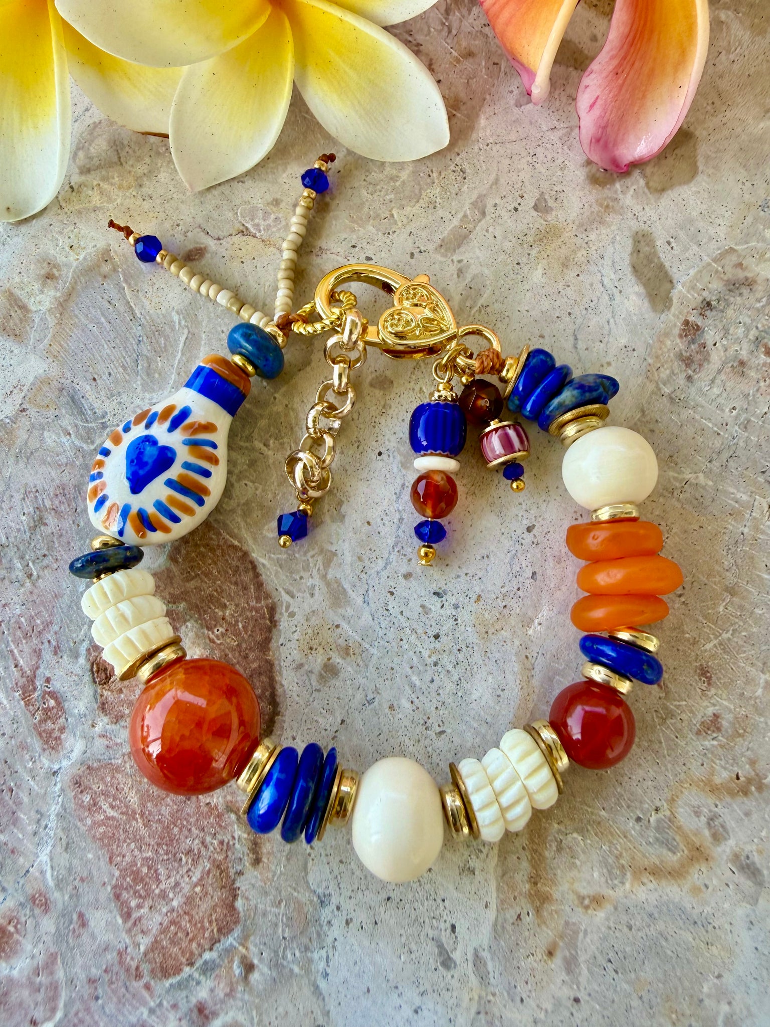 Love Charm Beaded Bracelet