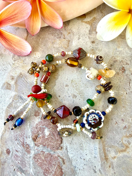 Boho Vintage Seed Bead Bracelet
