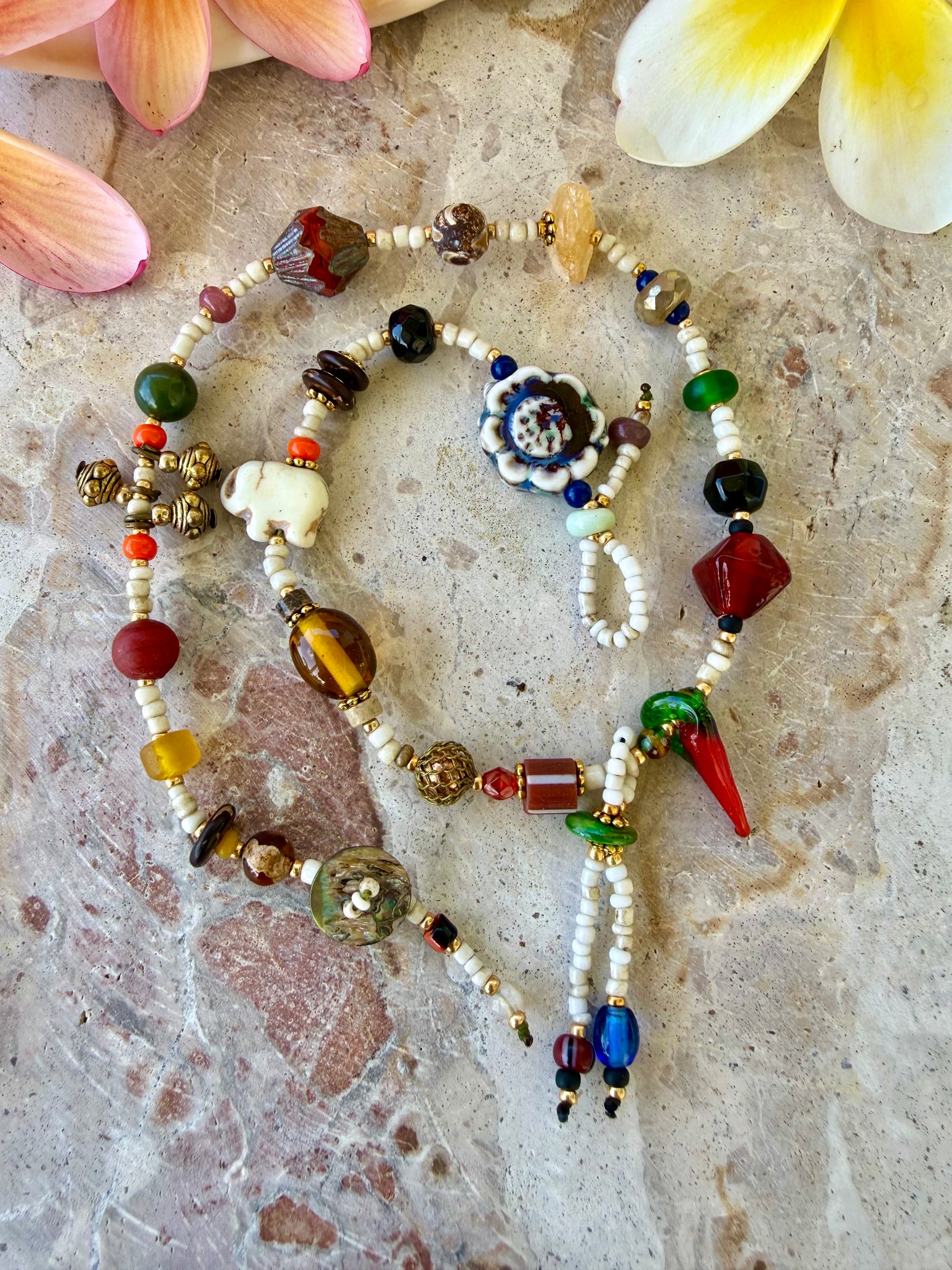 Boho Vintage Seed Bead Bracelet