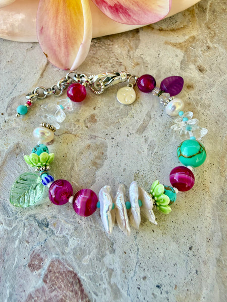 Pink Sun-Kissed Pearl Bracelet