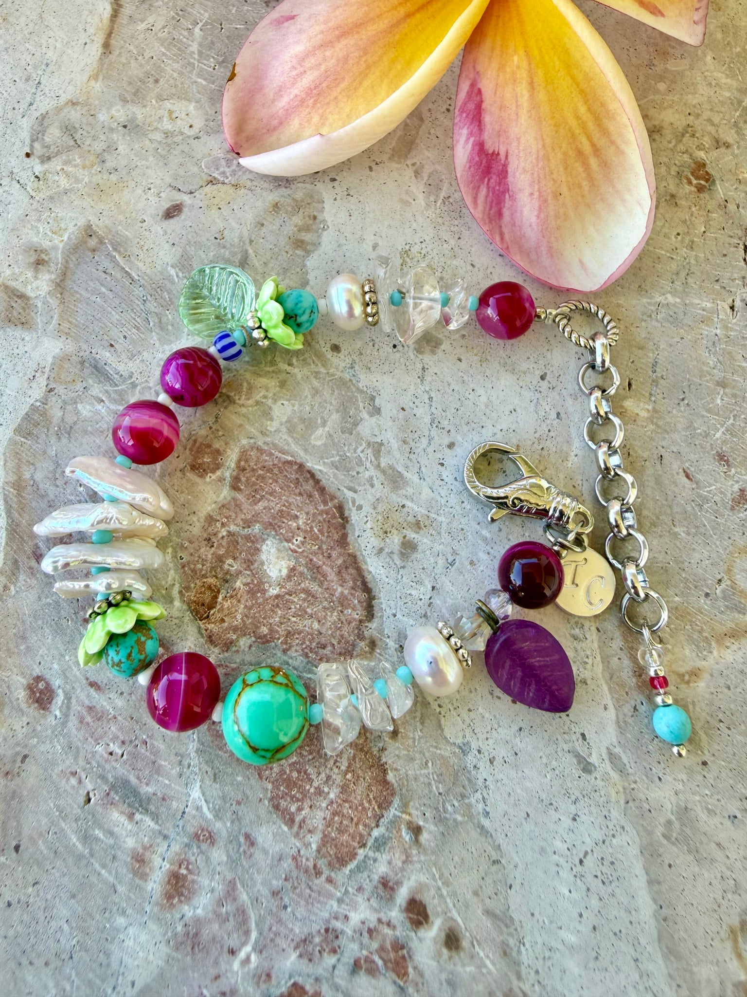 Pink Sun-Kissed Pearl Bracelet