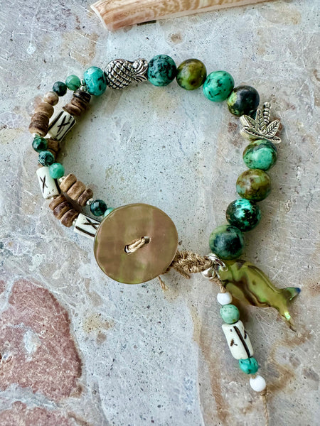Boho Turquoise Palm Bracelet