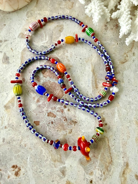 Murano Glass Seed Bead Necklace