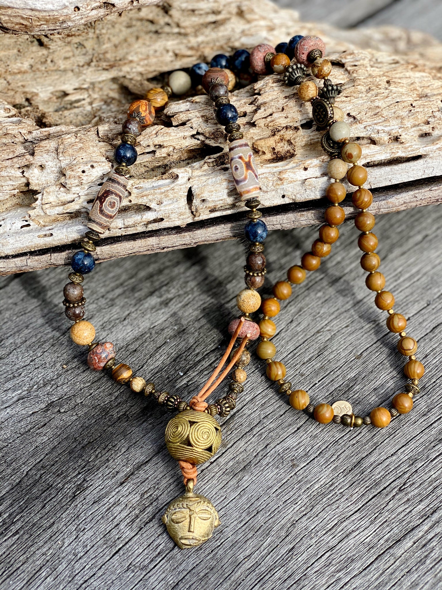 African Tribal  Stone Necklace